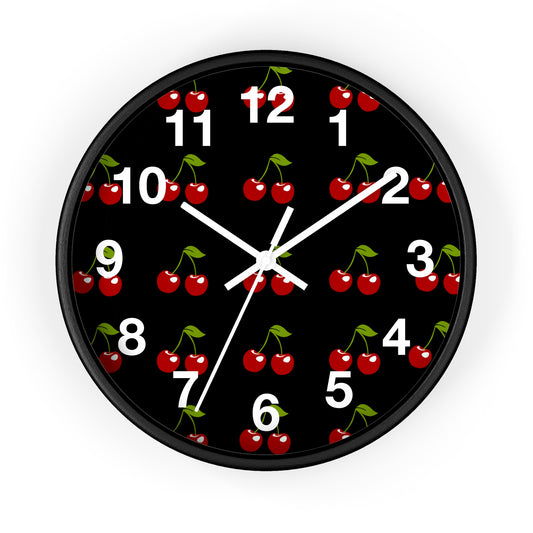 Cherry Pattern Wall Clock